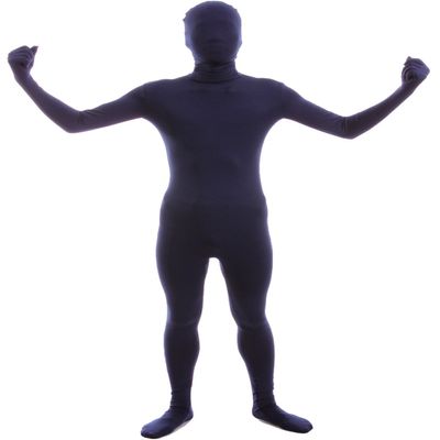 VSVO Men's and Women's Second Skin Zentai Full Bodysuit Costume (Navy, Kids Small)