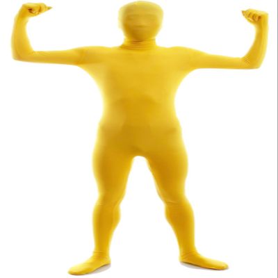 VSVO Men's and Women's Second Skin Zentai Full Bodysuit Costume (Lemon Yellow, Small)