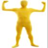 VSVO Men's and Women's Second Skin Zentai Full Bodysuit Costume (Lemon Yellow, Medium) view 1