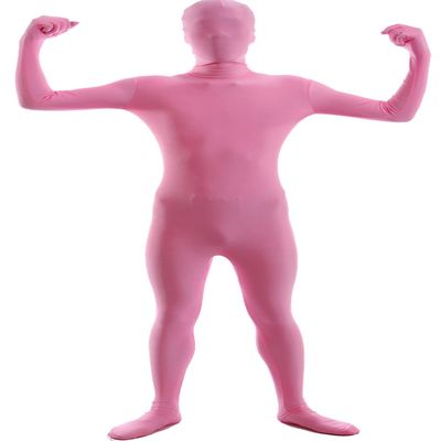 VSVO Men's and Women's Second Skin Zentai Full Bodysuit Costume (Pink, Medium)