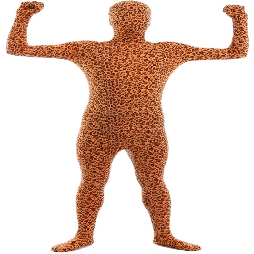 VSVO Men's and Women's Second Skin Zentai Full Bodysuit Costume (Medium, Leopard)