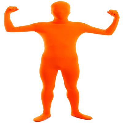 VSVO Men's and Women's Second Skin Zentai Full Bodysuit Costume (Orange, Large)