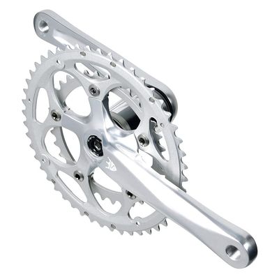 SUGINO EXP110-601D W PF30 ST Chain Wheel Set, 2.0 x 1.4 inches (52 x 36 mm), 6.8 inches (172.5 mm), Silver