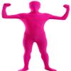 VSVO Men's and Women's Second Skin Zentai Full Bodysuit Costume (Rose Red, Kids Large) view 1