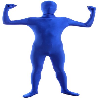 VSVO Men's and Women's Second Skin Zentai Full Bodysuit Costume (Royal Blue, X-Large)