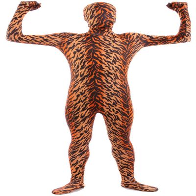 VSVO Men's and Women's Second Skin Zentai Full Bodysuit Costume (Medium, Tiger)