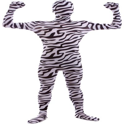 VSVO Men's and Women's Second Skin Zentai Full Bodysuit Costume (Medium, Zebra)