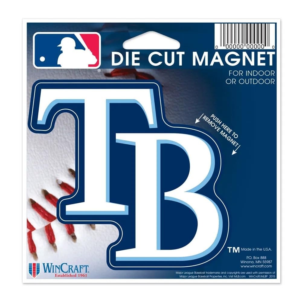 MLB Tampa Bay Rays Die Cut Magnet, 4.5" x 6"