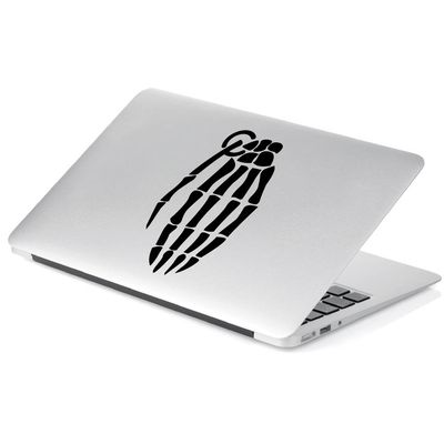 Yoonek Graphics Hand Grenade Vinyl Decal Sticker # 865 (8" x 4.6", Black)