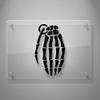 Yoonek Graphics Hand Grenade Vinyl Decal Sticker # 865 (8" x 4.6", Black) view 2