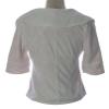 priorities Women's Terry Cloth Cropped Jacket Sz Medium White view 2
