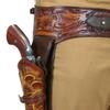 Historical Emporium .44/.45 Cal Standard Double Western Gun Belt and Holster Tooled Leather 40 Harvest Brown view 2