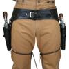 Historical Emporium .44/.45 Cal Standard Double Western Gun Belt and Holster Tooled Leather 48 Black view 1