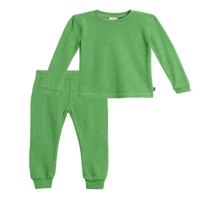 City Threads Made in USA Little Girls Thermal Underwear Set Perfect for Sensitive Skin SPD Sensory Friendly Base Layer Thermal Wear Cotton Ski Clothing for Kids Comfortable Ultra Soft, Elf- 2T