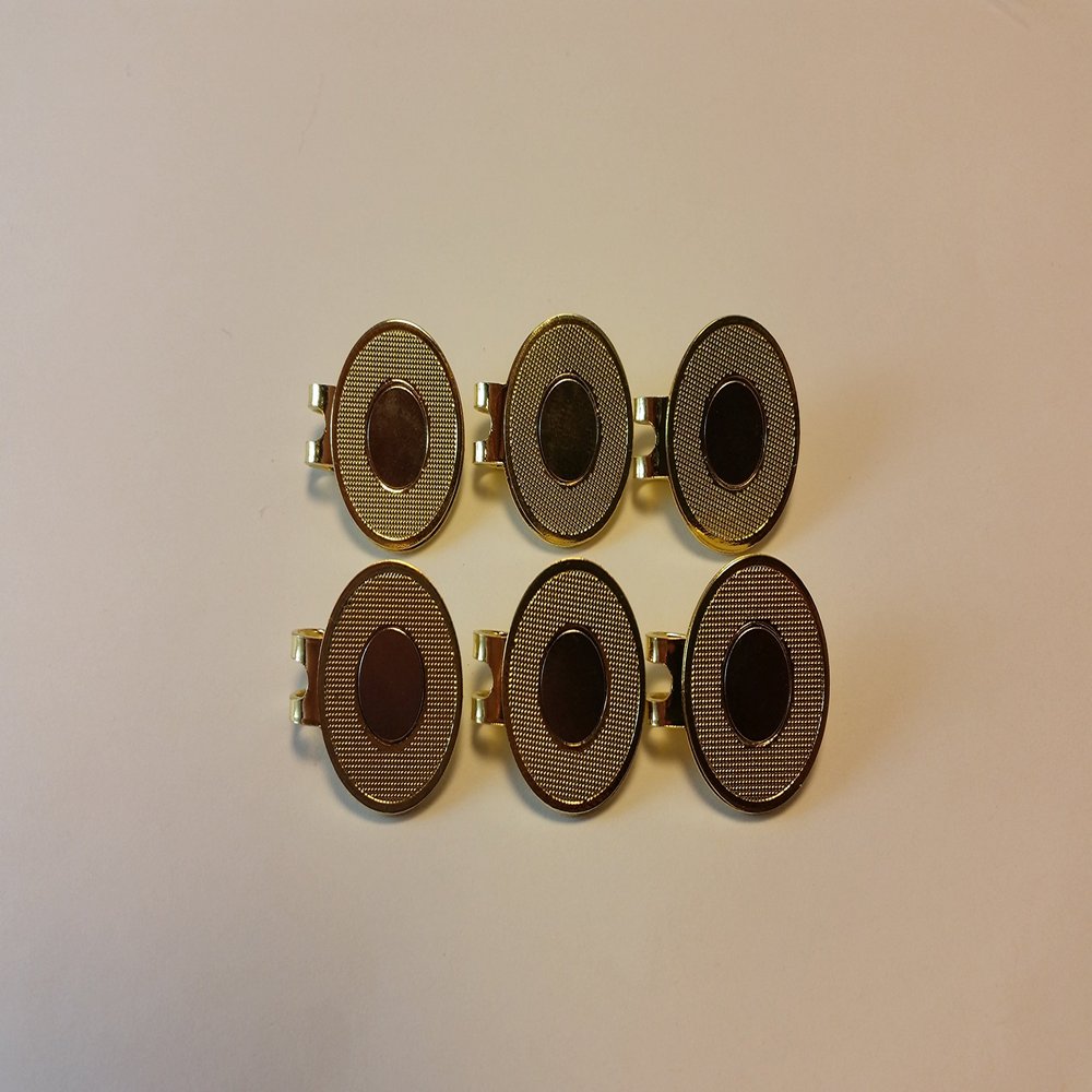 Gold Premium Nickel Sized Golf Hat Clip 6 Count