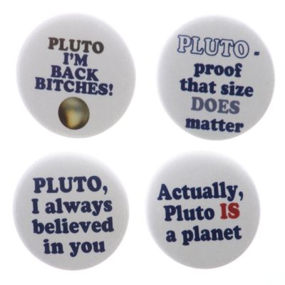 A&T Designs - Set 4 Planet Pluto 2.25" Keychains Space