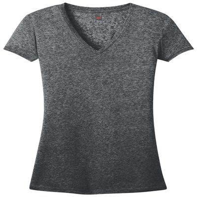 District Juniors Microburn V-Neck T-Shirt, Black, Large