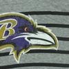 Baltimore Ravens NFL Juniors Womens Striped Slouch Short Sleeve Shirt, Grey view 2