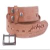 38 mm Snap On Floral Embossed Full Grain Vintage Leather Belt, Beige | 34" view 2