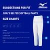 Mizuno Girls Youth Belted Low Rise Fastpitch Softball Pant, Navy, Youth Small view 3