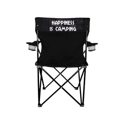 VictoryStore Camping Chair Happiness is Camping Folding Chair with Carry Bag