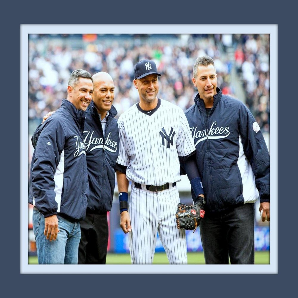 Core Four 4 At Yankee Stadium 11x14 Double Matted 8x10 Photo Derek Jeter Mariano Rivera Andy Pettite Jorge Posada Ny Yankees