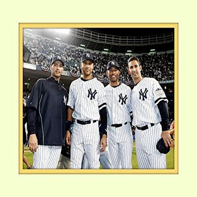 Core Four 4 At Yankee Stadium 11x14 Double Matted 8x12 Photo Derek Jeter Mariano Rivera Andy Pettite Jorge Posada Ny Yankees