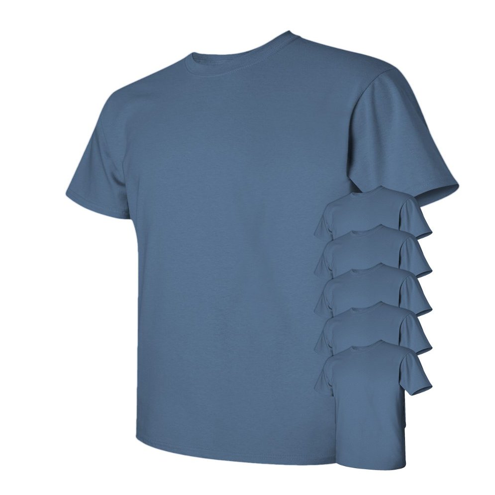 Cotton 6 oz. T-Shirt (G200) Indigo Blue, M (Pack of 6)