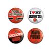 NFL Cleveland Browns Round Button (4 Pack), 1 1/4" view 1