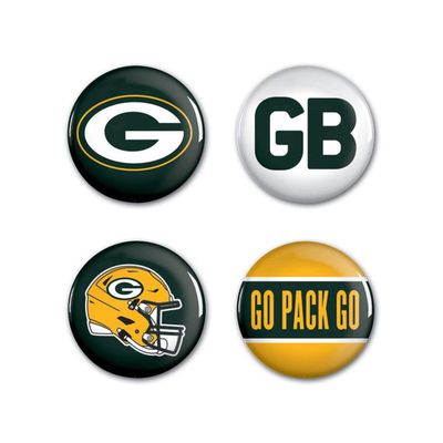 NFL Green Bay Packers Round Button (4 Pack), 1 1/4"