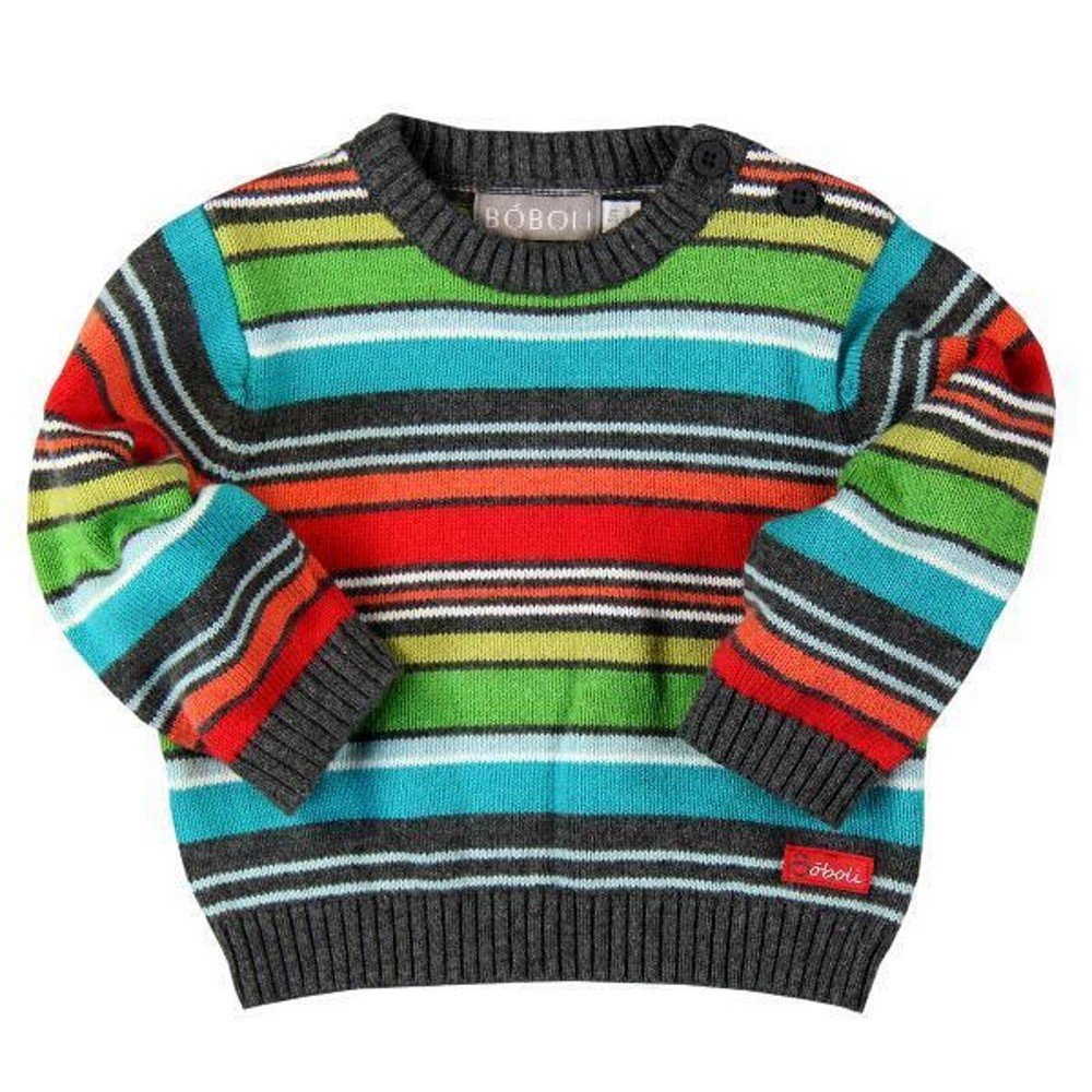 Boboli Crew Neck Striped Sweater