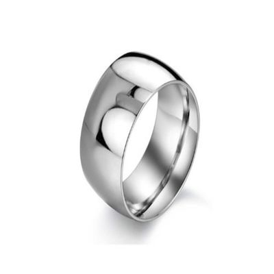 Aienid Men Ring Stainless Steel Eternity Promise Engagment Ring High Polished Simple Comfort Fit Wedding Band