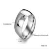 Aienid Men Ring Stainless Steel Eternity Promise Engagment Ring High Polished Simple Comfort Fit Wedding Band view 2