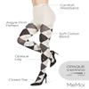 MeMoi Textured Argyle Sweater Tights Winter White Medium/Large view 3