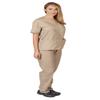 Natural Uniforms Women's Scrub Set Medical Scrub Top and Pants XXL Khaki view 1