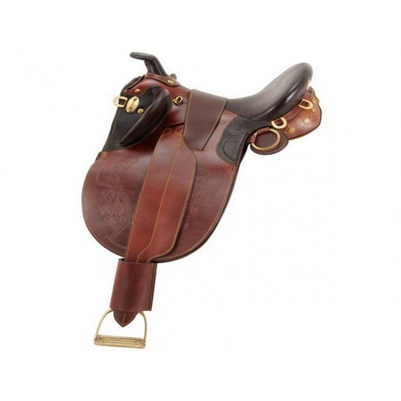 Australian Outrider AOC Stock Poly Saddle Package with Horn Brown 19 i