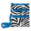 Fashion Print Small Hipster Cross-body Bag (Zebra-Blue)