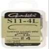 Gamakatsu F16 12861 Fly Hooks, S11-4L, No. 4, 20 Pieces, NS Black view 1