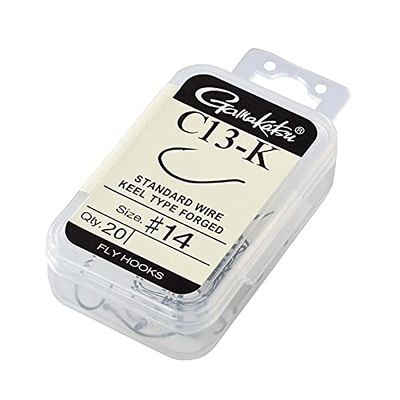 Gamakatsu 66139 Fly Hooks, C13-K, No. 18, 20 Pieces
