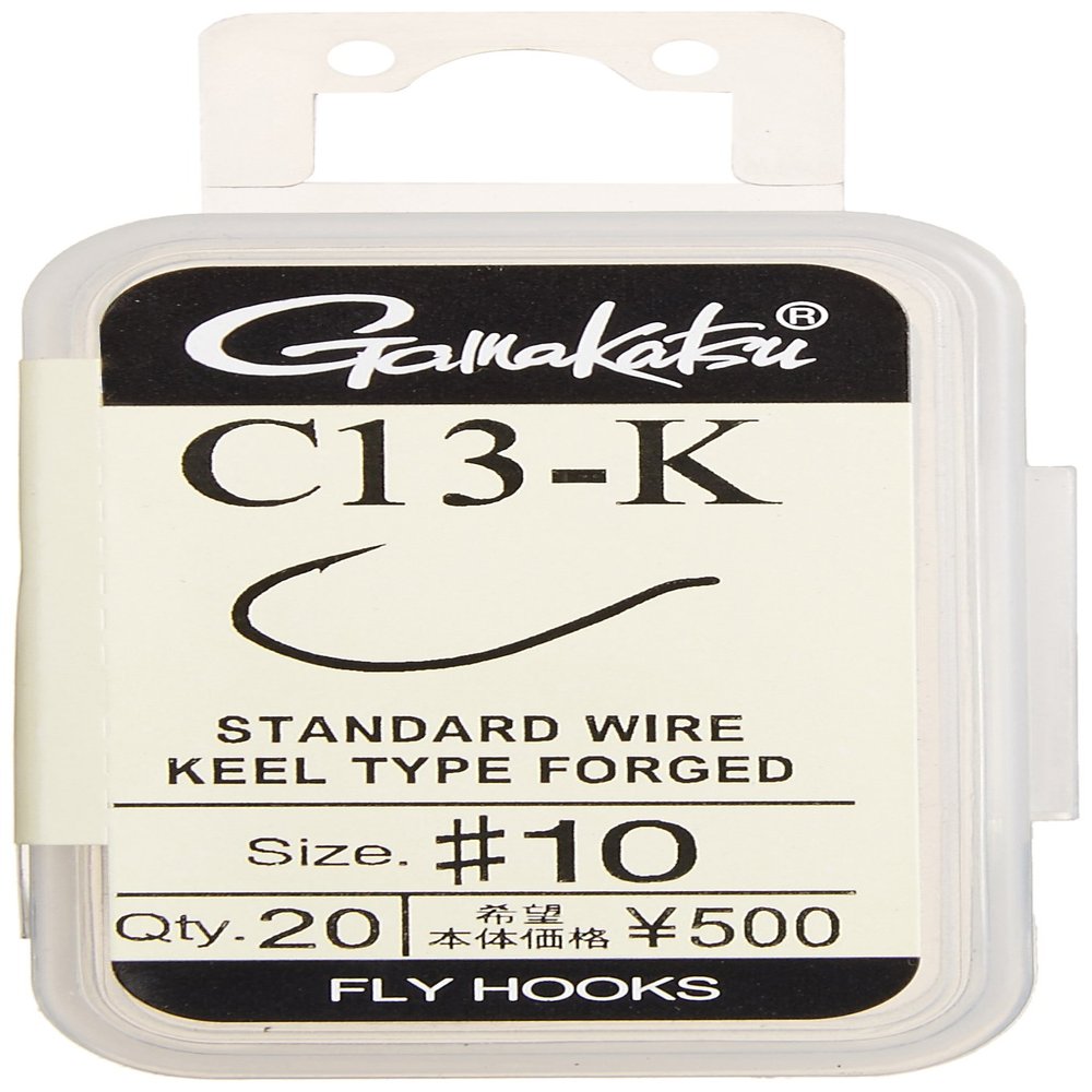 Gamakatsu 66139 Fly Hooks, C13-K, No. 10, 20 Pieces