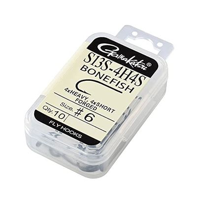 Gamakatsu S13S-4H4S Fly Hook, Bone Fish, No. 10, 12 Pieces, Black 67010