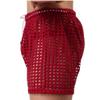 JJaxu Men's Hollow Sport Shorts Sexy Gym See-Through Pants M Red view 3