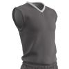 Champro Boys' Clutch Z-Cloth Reversible Basketball Jersey, Charcoal, White, Youth X-Large view 1
