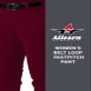 Alleson Athletic Fastpitch Softball Pants for Women. Low Rise Double Knit Maroon Softball Pants with Belt Loop (Style 605PBW) X-Large view 4