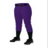 Alleson Athletic Fastpitch Softball Pants for Women. Low Rise Double Knit Purple Softball Pants with Belt Loop (Style 605PBW) Large view 1