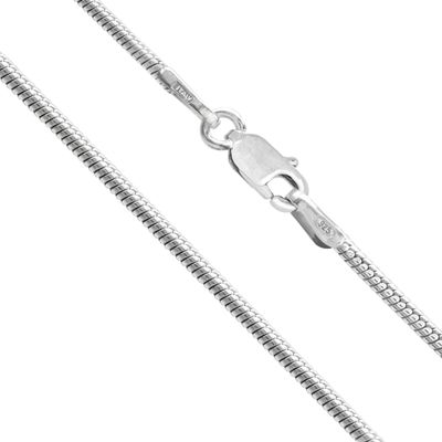 Honolulu Jewelry Company 925 Sterling Silver 1.9mm Snake Chain Necklace for Women Tarnish Resistant - Made in Italy (17 Inches)