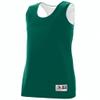 Augusta Sportswear CDA8 Women's Reversible Wicking Tank, X-Large, Dark Green/White view 2