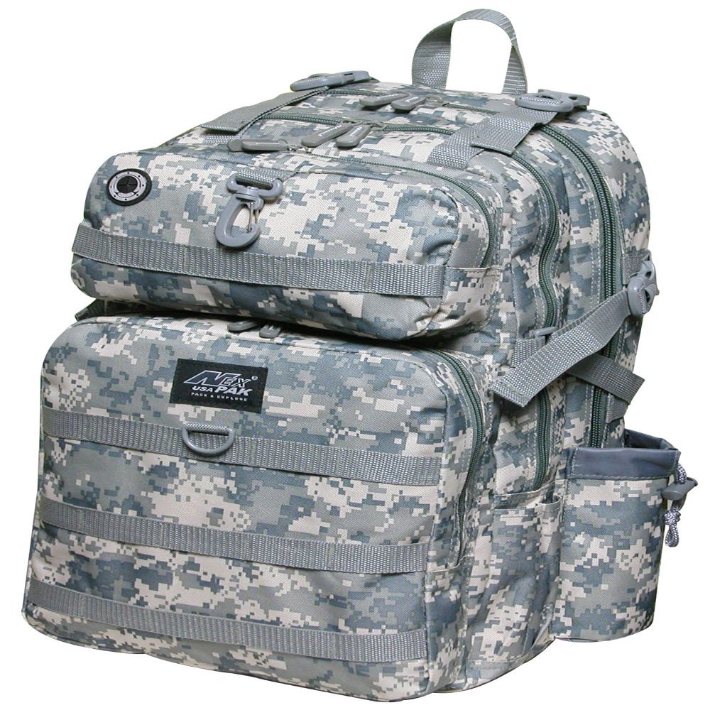 Nexpak 22" Tactical Military Camping Hiking Outdoor Backpack w/MOLLE Straps DP321DM Digital Camouflage