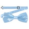 AWAYTR Men's Pre Tied Bow Ties for Wedding Party Fancy Plain Adjustable Bowties Necktie (Light Blue) view 1