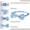 AWAYTR Men's Pre Tied Bow Ties for Wedding Party Fancy Plain Adjustable Bowties Necktie (Light Blue) view 2